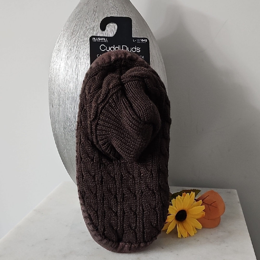 Cuddl Duds Cable Knit Slipper Socks